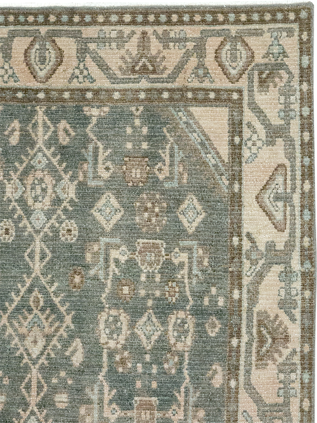 Vintage Persian Malayer Throw Rug, No.32795 - Galerie Shabab