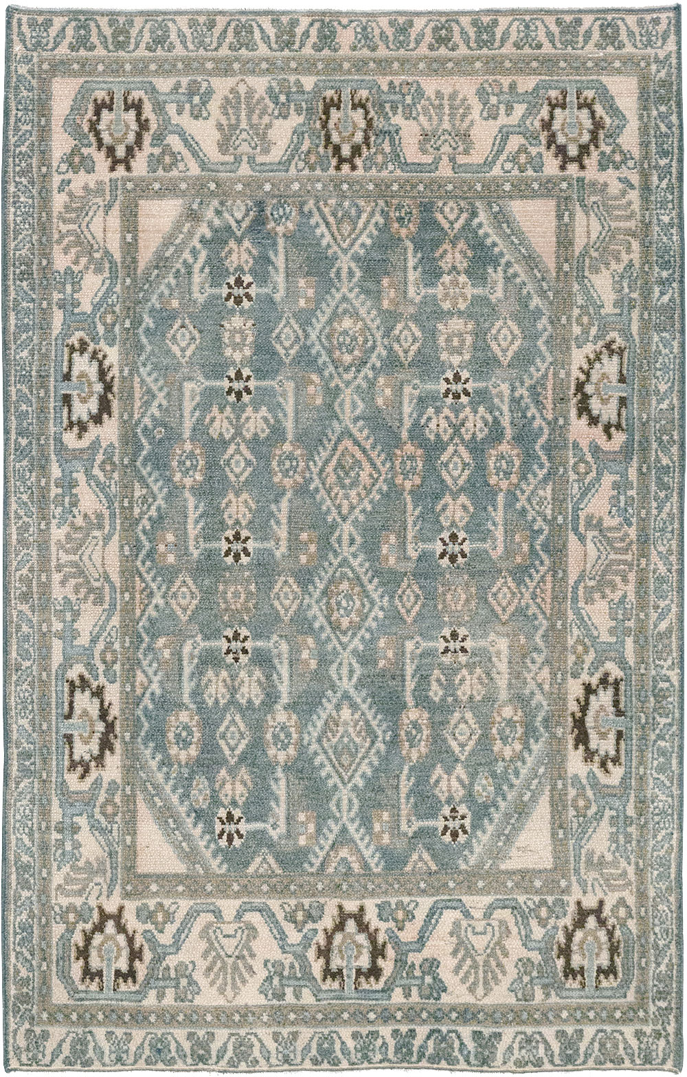 Vintage Persian Malayer Throw Rug, No.32797 - Galerie Shabab