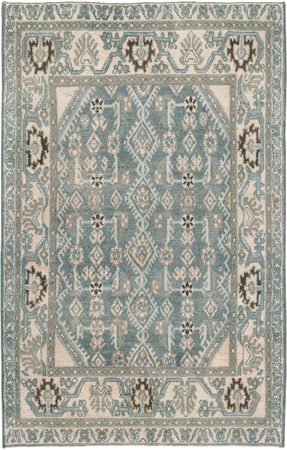 Vintage Persian Malayer Throw Rug, No.32797 - Galerie Shabab
