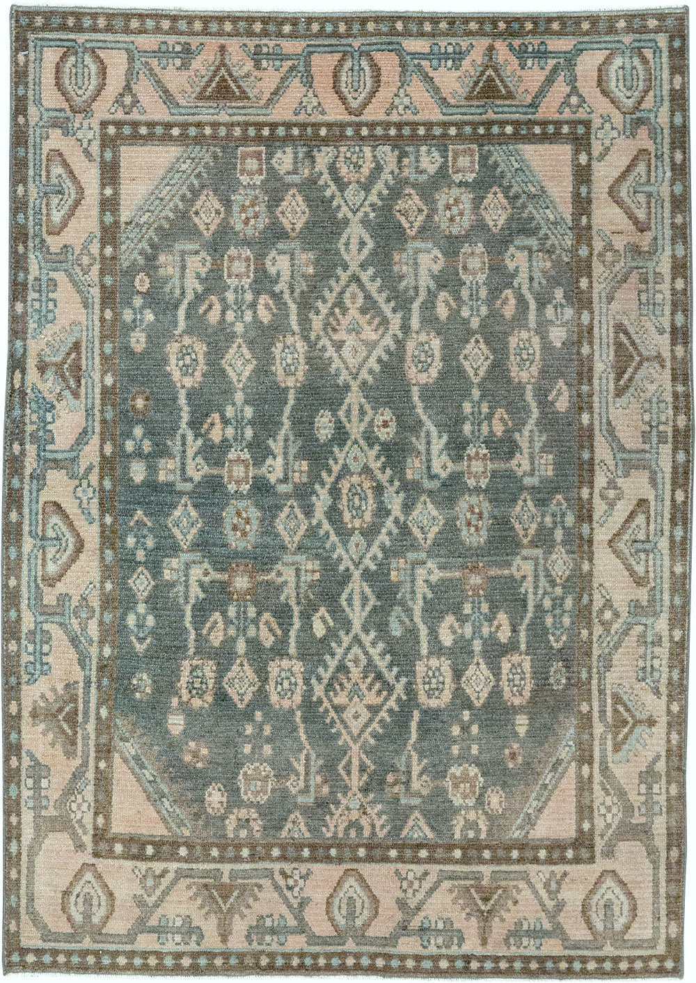 Vintage Persian Malayer Throw Rug, No.32798 - Galerie Shabab