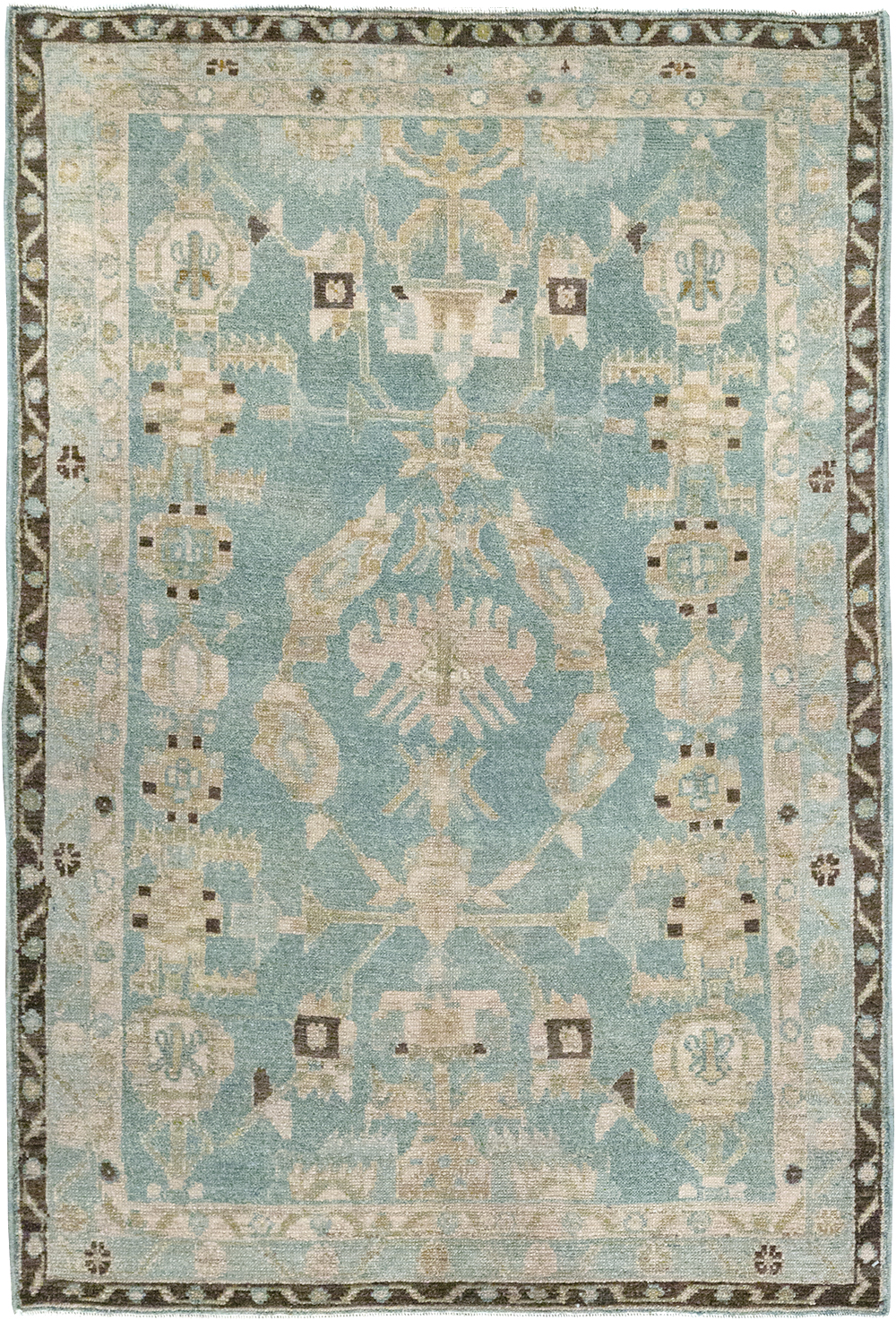 Vintage Persian Malayer Throw Rug, No.32799 - Galerie Shabab