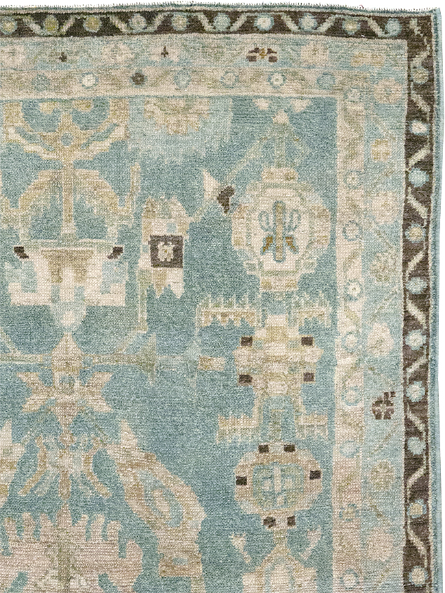 Vintage Persian Malayer Throw Rug, No.32799 - Galerie Shabab
