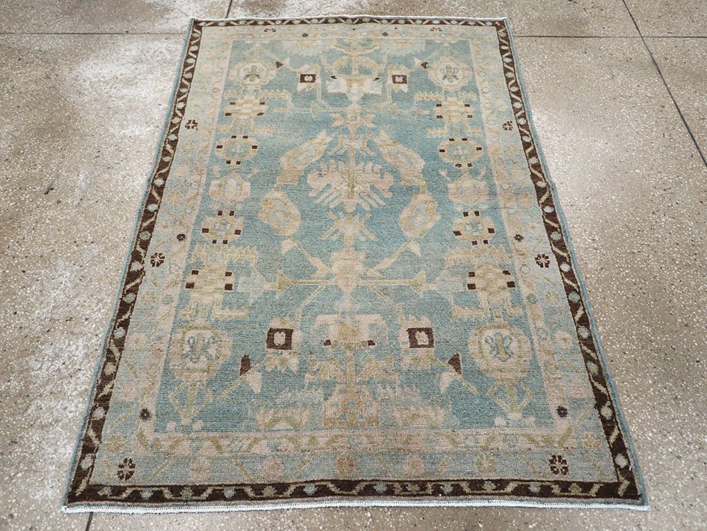 Vintage Persian Malayer Throw Rug, No.32799 - Galerie Shabab