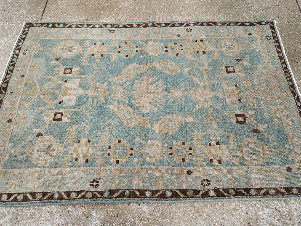 Vintage Persian Malayer Throw Rug, No.32799 - Galerie Shabab