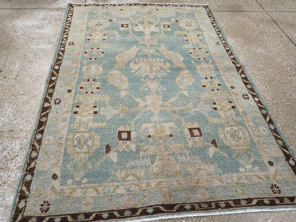 Vintage Persian Malayer Throw Rug, No.32799 - Galerie Shabab