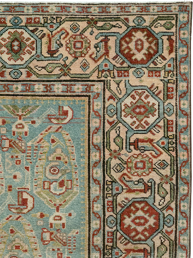 Vintage Persian Malayer Throw Rug, No.32800 - Galerie Shabab