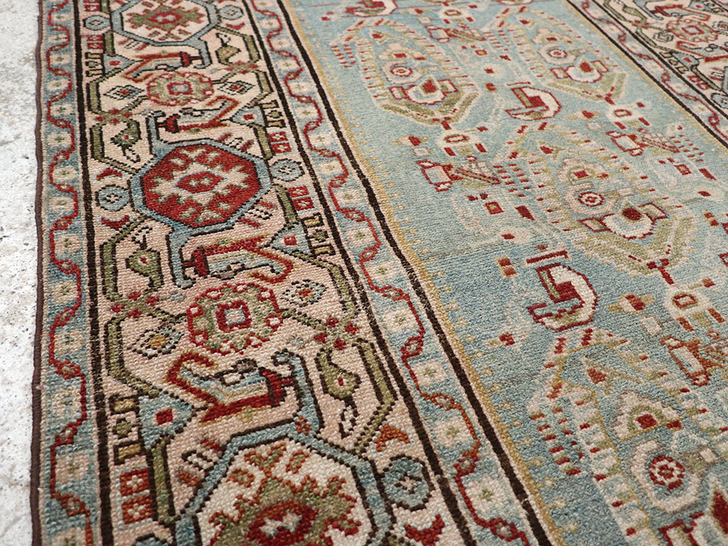 Vintage Persian Malayer Throw Rug, No.32800 - Galerie Shabab