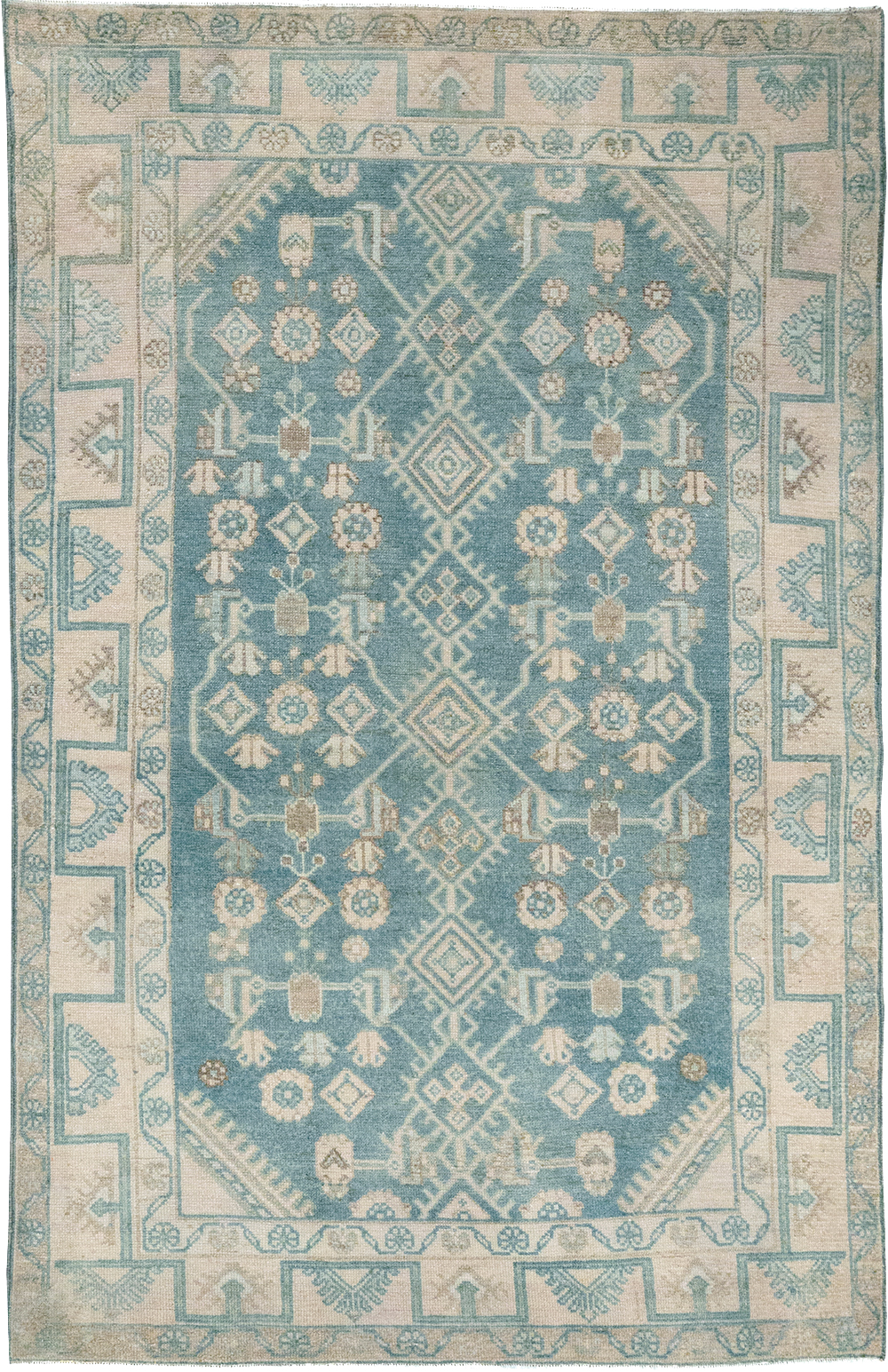 Vintage Persian Malayer Throw Rug, No.32802 - Galerie Shabab
