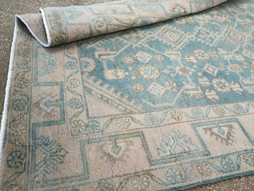 Vintage Persian Malayer Throw Rug, No.32802 - Galerie Shabab