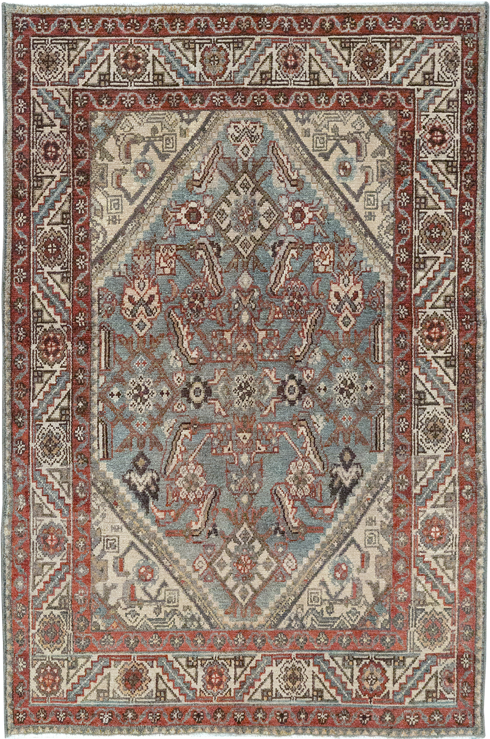 Antique Persian Malayer Throw Rug, No.32803 - Galerie Shabab