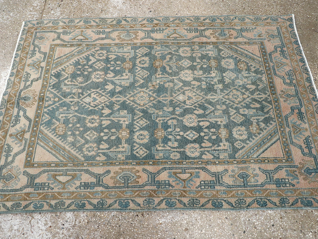 Vintage Persian Malayer Throw Rug, No.32804 - Galerie Shabab