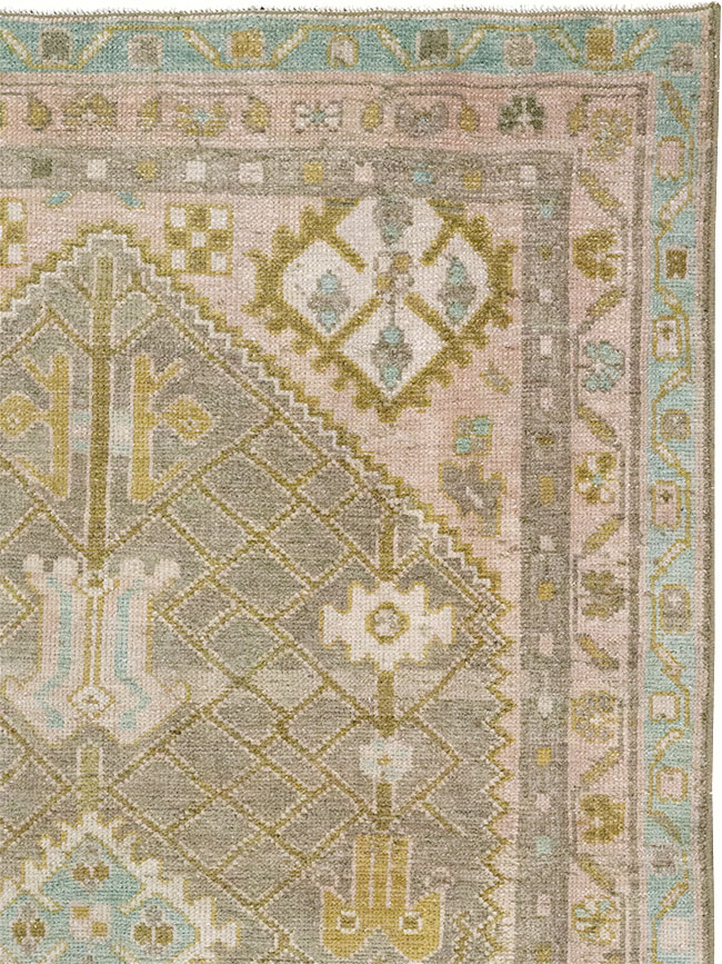 Vintage Persian Malayer Throw Rug, No.32805 - Galerie Shabab