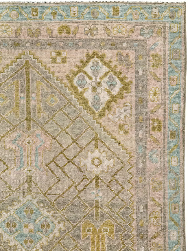 Vintage Persian Malayer Throw Rug, No.32805 - Galerie Shabab