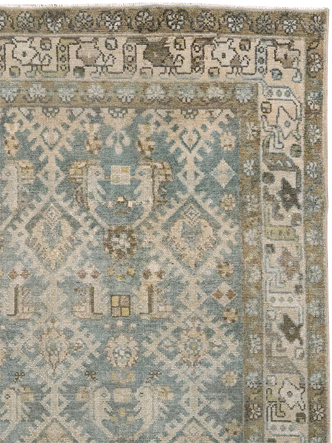 Vintage Persian Malayer Throw Rug, No.32806 - Galerie Shabab