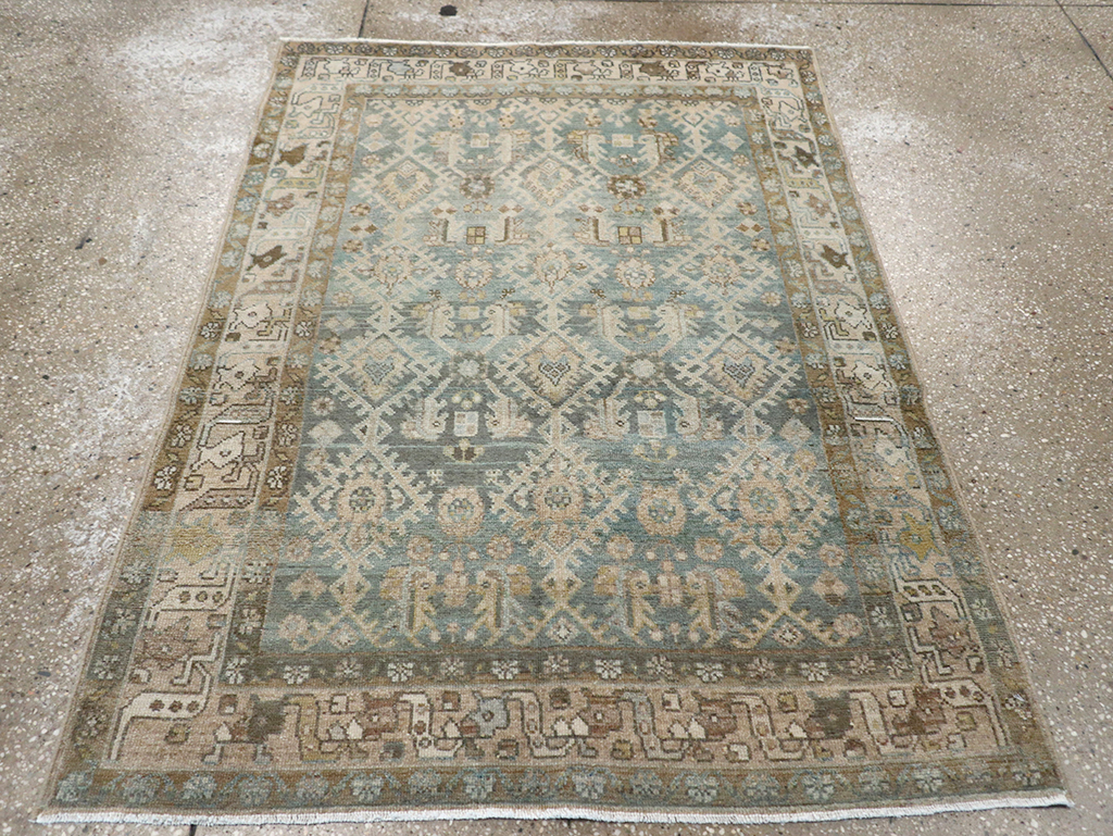 Vintage Persian Malayer Throw Rug, No.32806 - Galerie Shabab