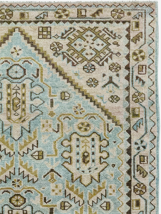 Vintage Persian Malayer Throw Rug, No.32807 - Galerie Shabab