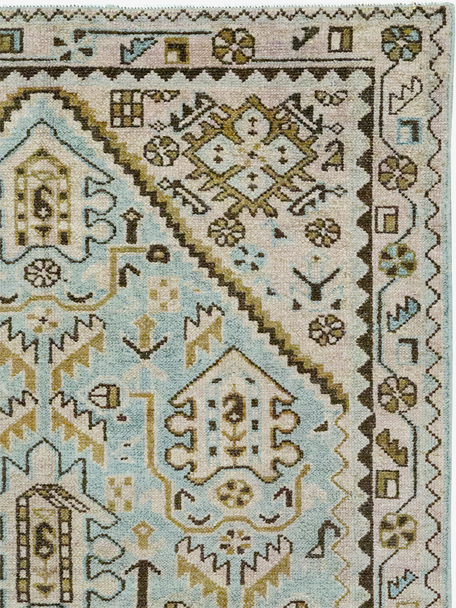Vintage Persian Malayer Throw Rug, No.32807 - Galerie Shabab