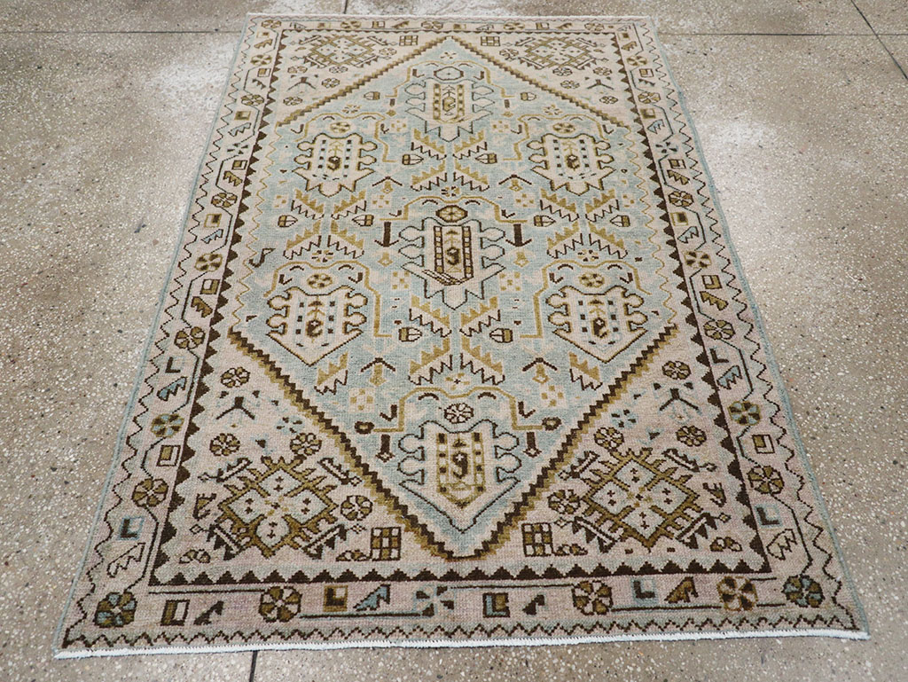 Vintage Persian Malayer Throw Rug, No.32807 - Galerie Shabab