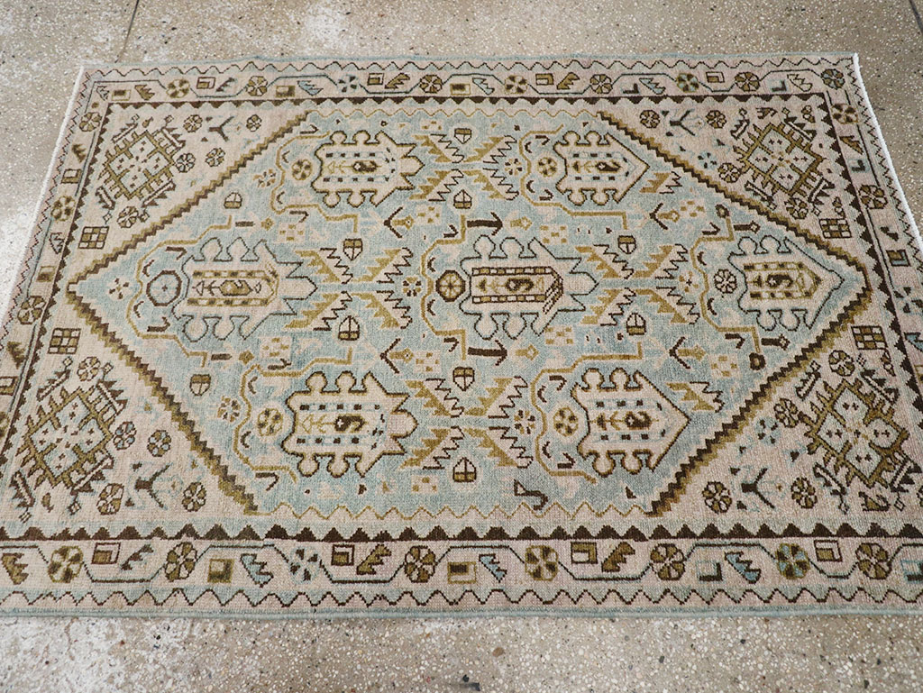 Vintage Persian Malayer Throw Rug, No.32807 - Galerie Shabab