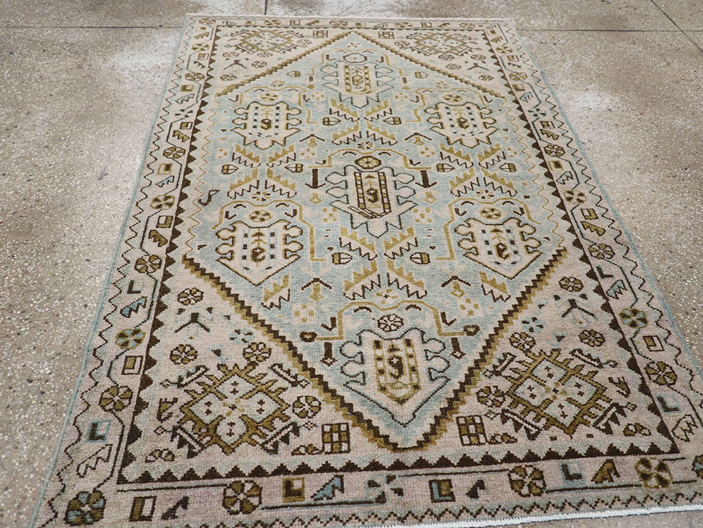 Vintage Persian Malayer Throw Rug, No.32807 - Galerie Shabab