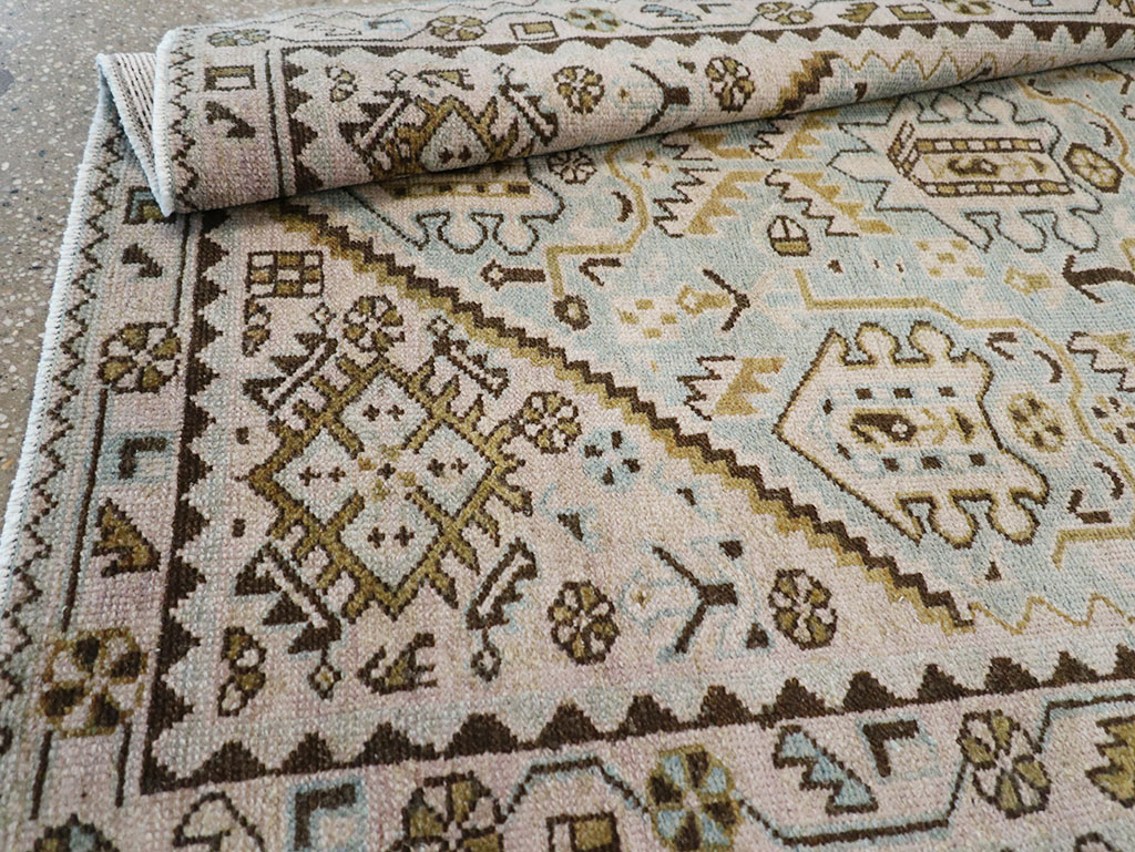 Vintage Persian Malayer Throw Rug, No.32807 - Galerie Shabab