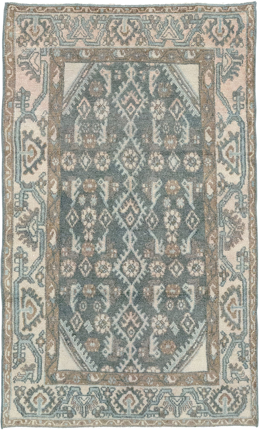 Vintage Persian Malayer Throw Rug, No.32808 - Galerie Shabab