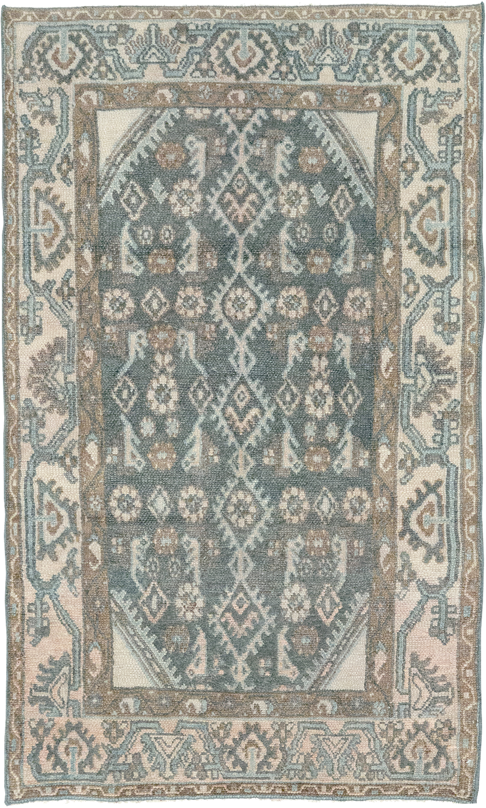 Vintage Persian Malayer Throw Rug, No.32808 - Galerie Shabab