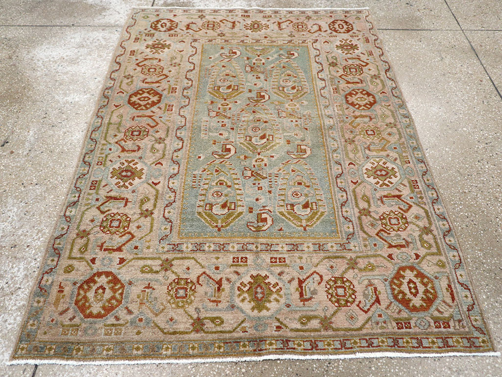 Vintage Persian Malayer Throw Rug, No.32809 - Galerie Shabab