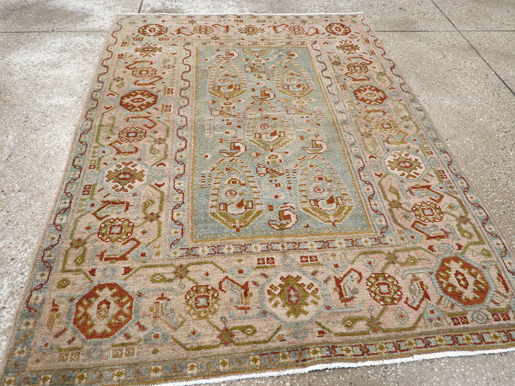 Vintage Persian Malayer Throw Rug, No.32809 - Galerie Shabab