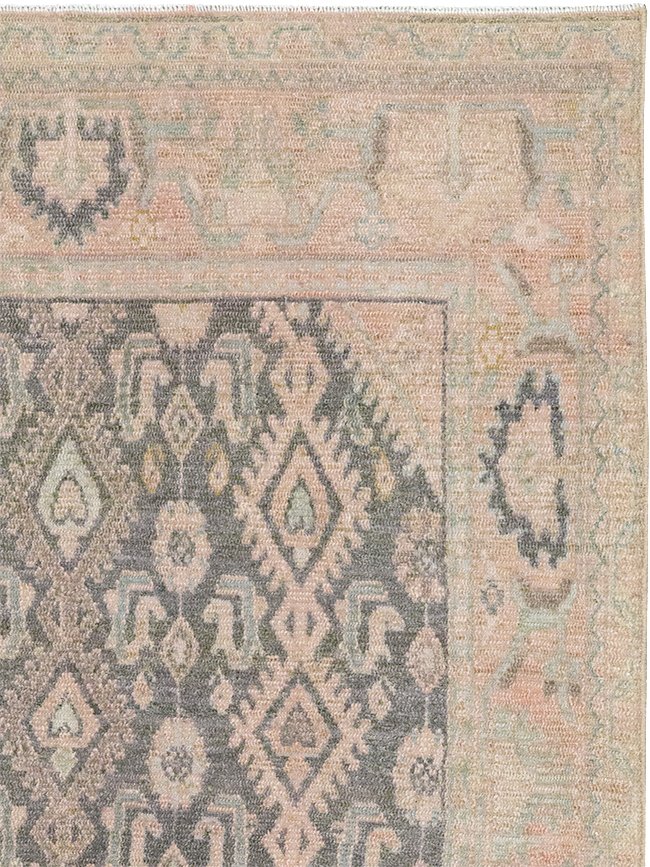 Vintage Persian Malayer Throw Rug, No.32810 - Galerie Shabab