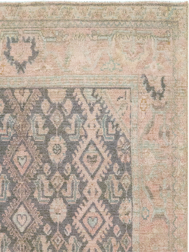 Vintage Persian Malayer Throw Rug, No.32810 - Galerie Shabab