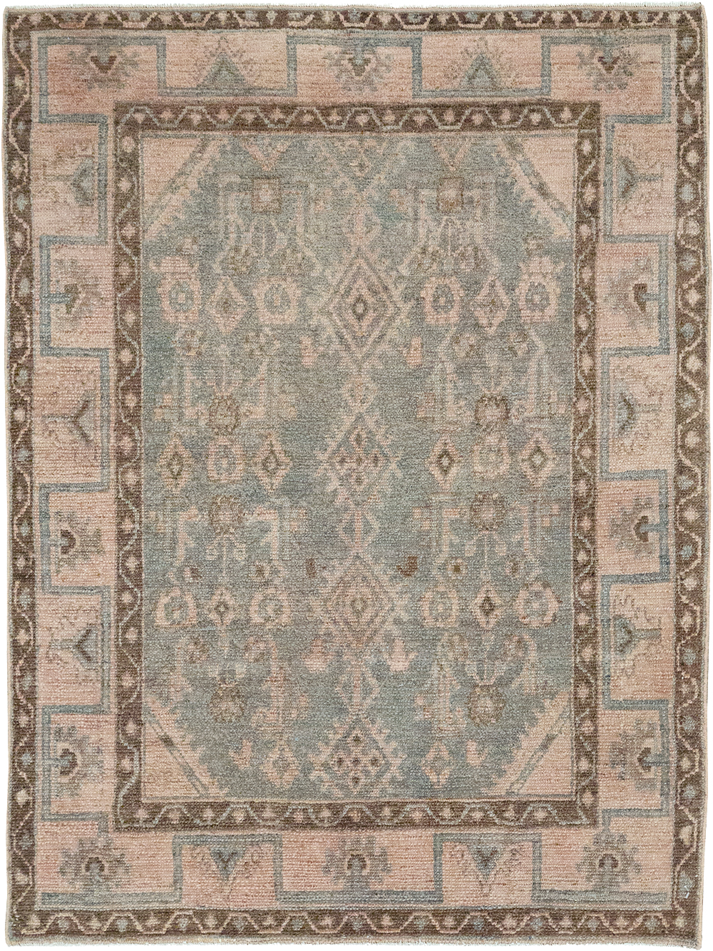 Vintage Persian Malayer Throw Rug, No.32811 - Galerie Shabab