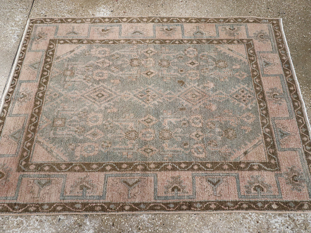 Vintage Persian Malayer Throw Rug, No.32811 - Galerie Shabab