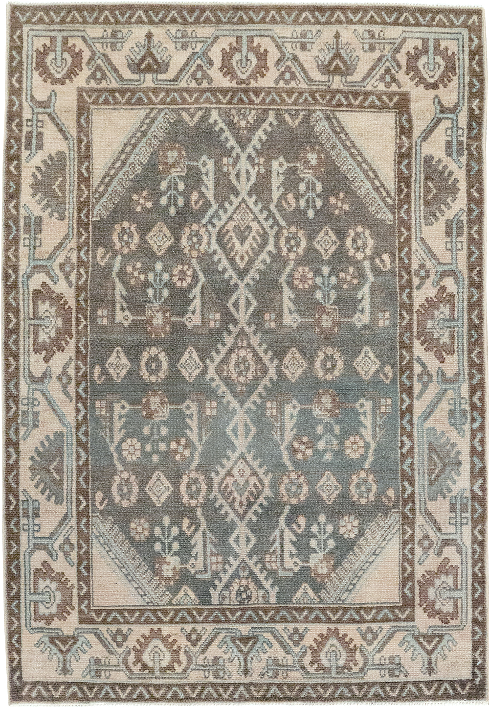 Vintage Persian Malayer Throw Rug, No.32812 - Galerie Shabab