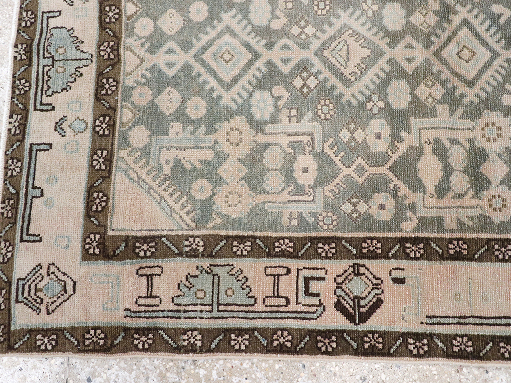 Vintage Persian Malayer Throw Rug, No.32813 - Galerie Shabab