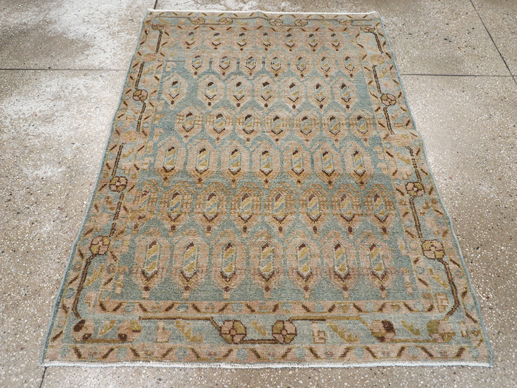 Vintage Persian Malayer Throw Rug, No.32814 - Galerie Shabab