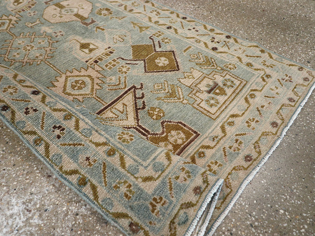 Vintage Persian Malayer Throw Rug, No.32815 - Galerie Shabab