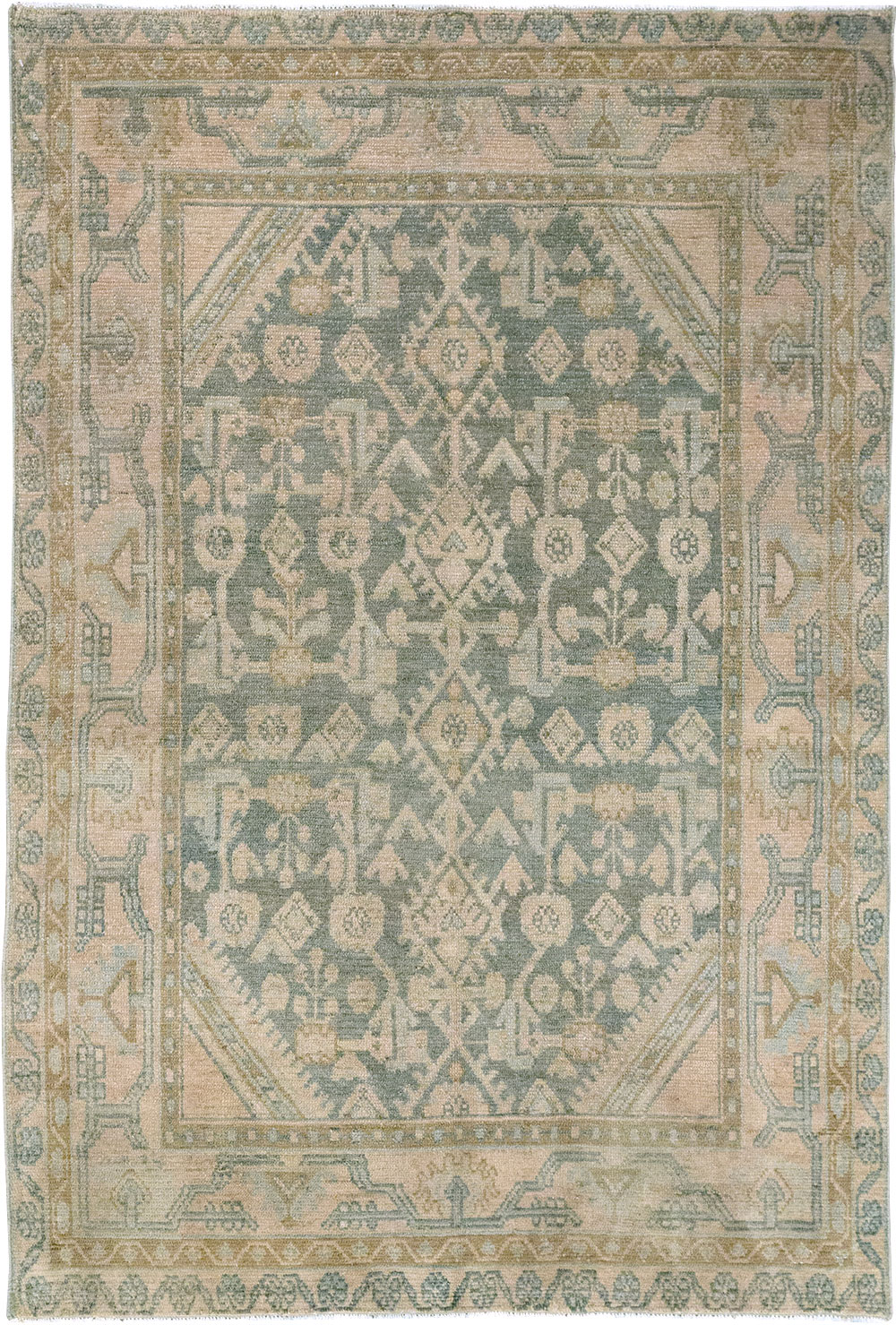 Vintage Persian Malayer Throw Rug, No.32816 - Galerie Shabab