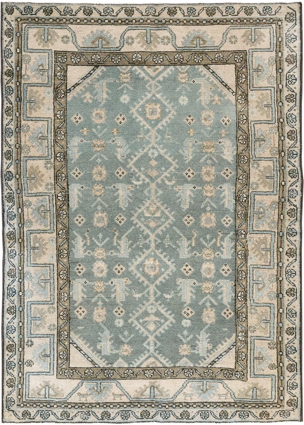 Vintage Persian Malayer Throw Rug, No.32817 - Galerie Shabab