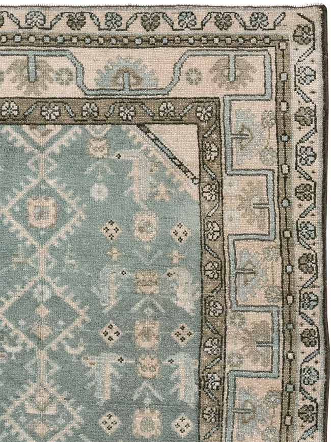 Vintage Persian Malayer Throw Rug, No.32817 - Galerie Shabab