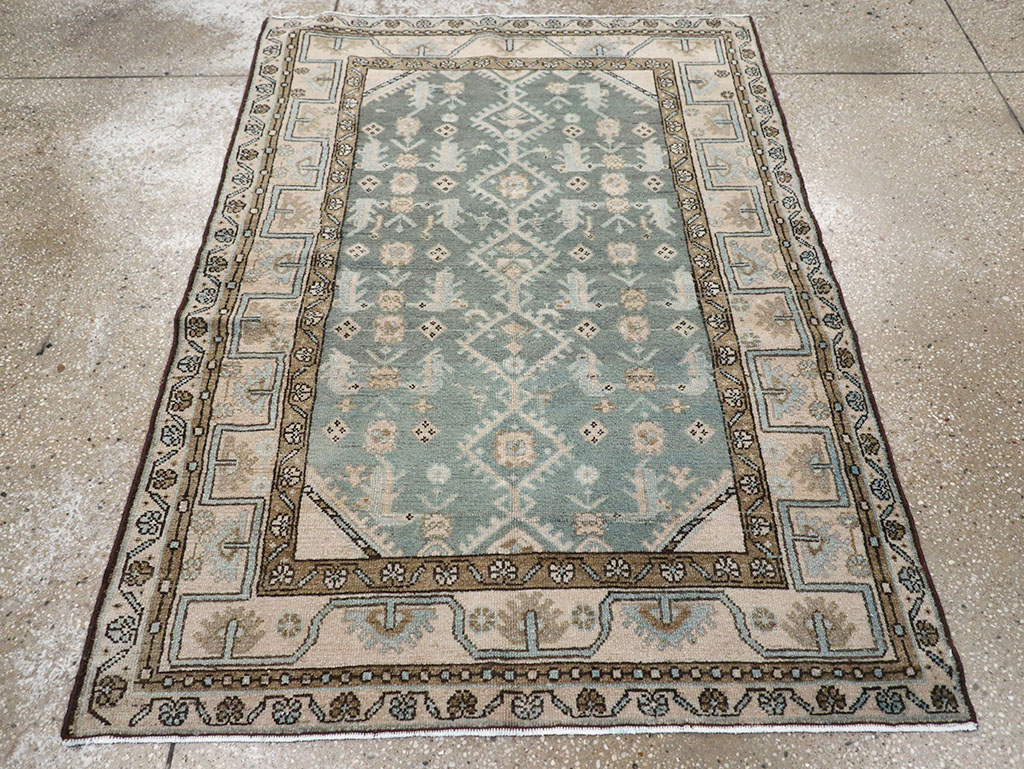 Vintage Persian Malayer Throw Rug, No.32817 - Galerie Shabab