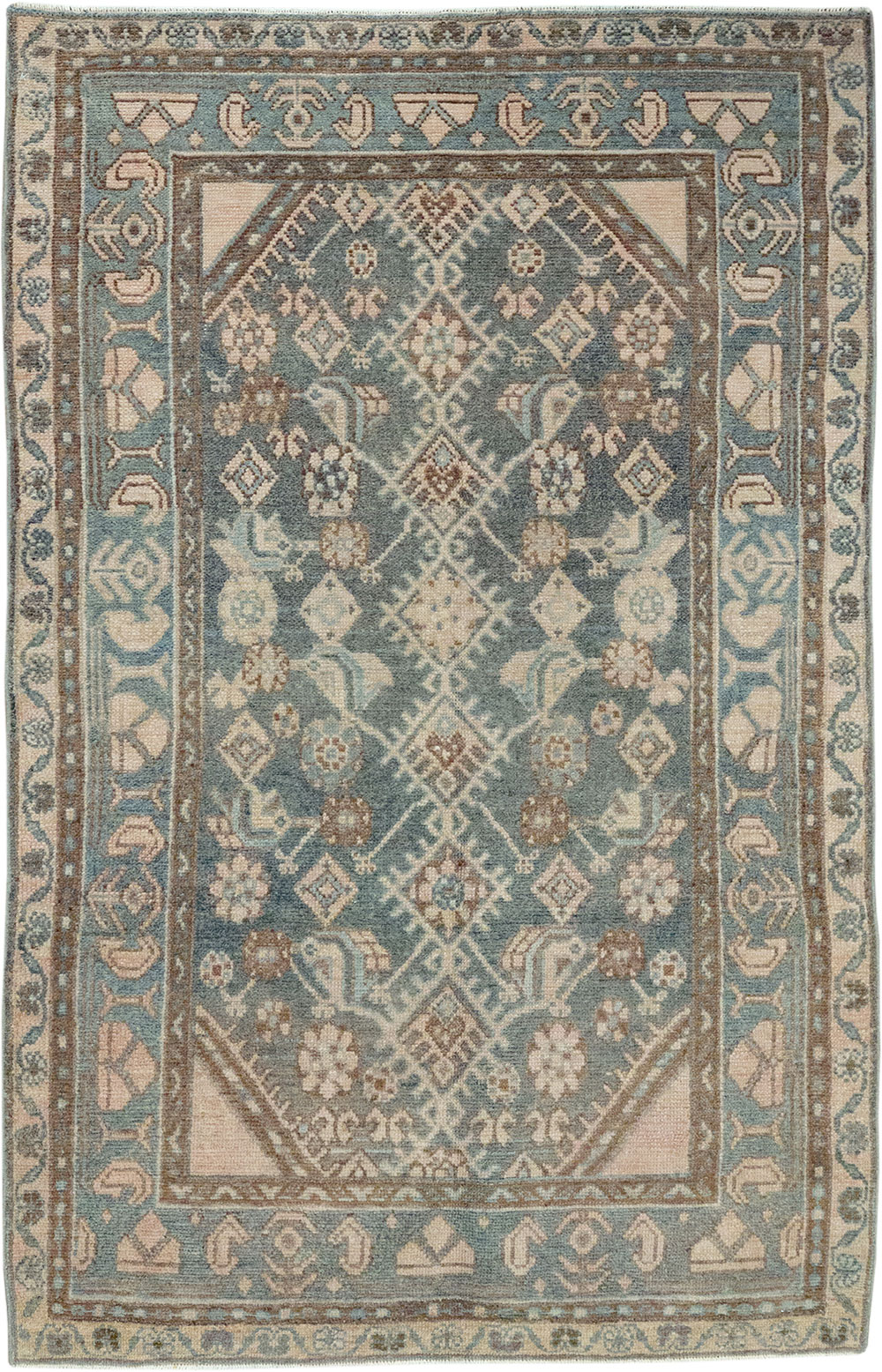 Vintage Persian Malayer Throw Rug, No.32818 - Galerie Shabab