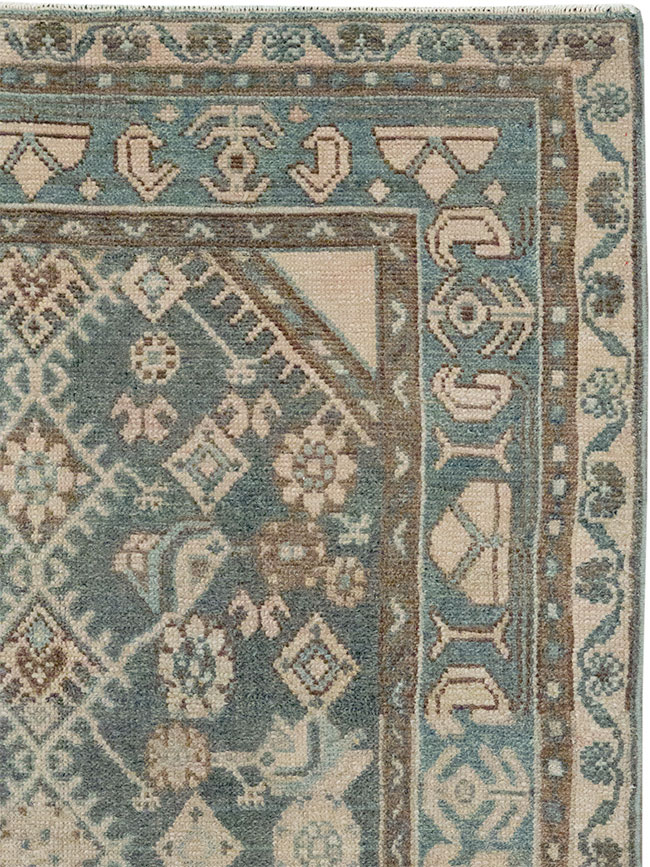 Vintage Persian Malayer Throw Rug, No.32818 - Galerie Shabab