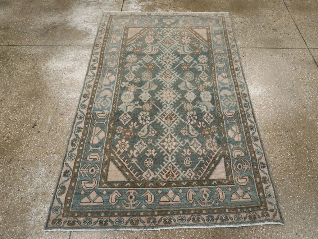 Vintage Persian Malayer Throw Rug, No.32818 - Galerie Shabab