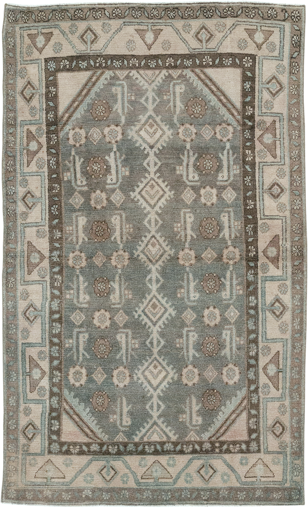 Vintage Persian Malayer Throw Rug, No.32819 - Galerie Shabab