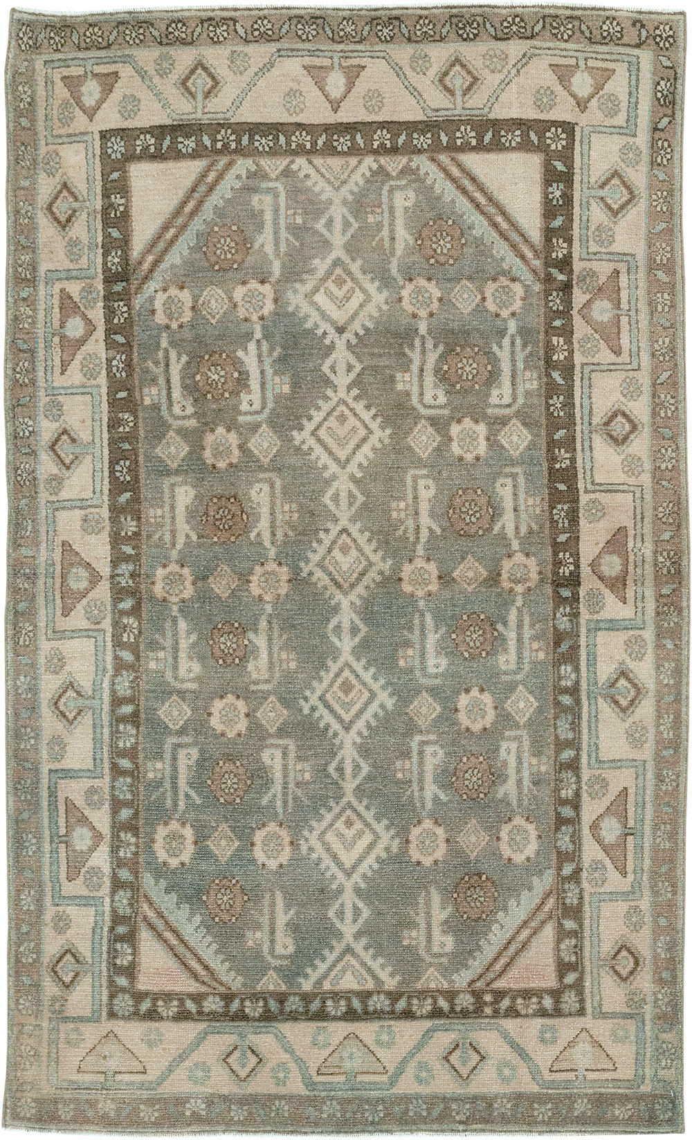 Vintage Persian Malayer Throw Rug, No.32819 - Galerie Shabab