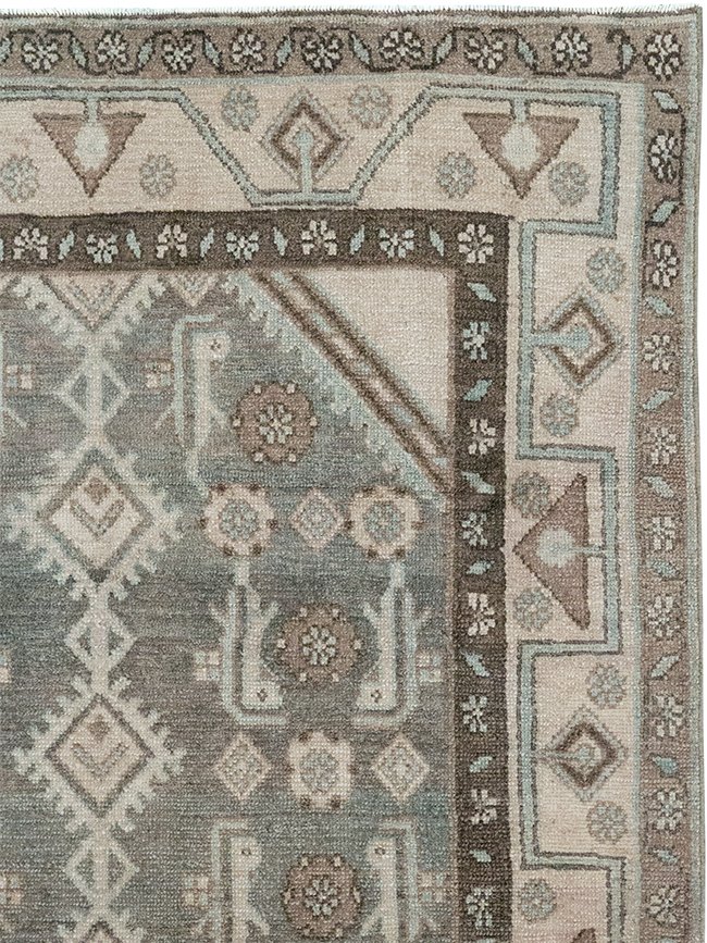 Vintage Persian Malayer Throw Rug, No.32819 - Galerie Shabab