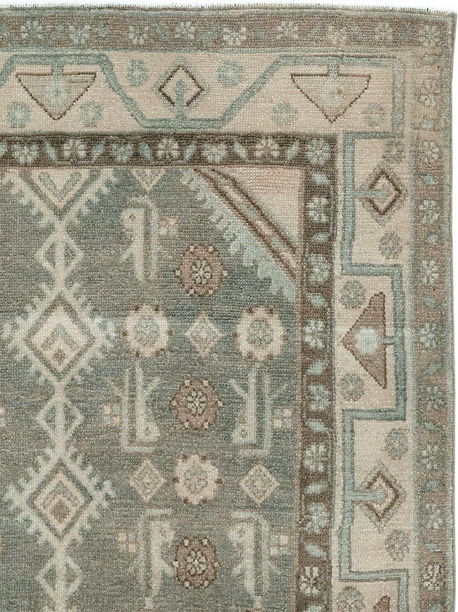 Vintage Persian Malayer Throw Rug, No.32819 - Galerie Shabab