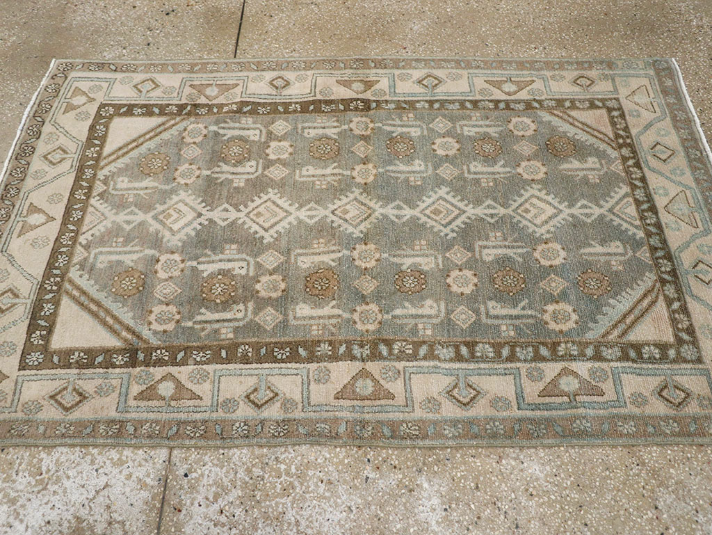Vintage Persian Malayer Throw Rug, No.32819 - Galerie Shabab