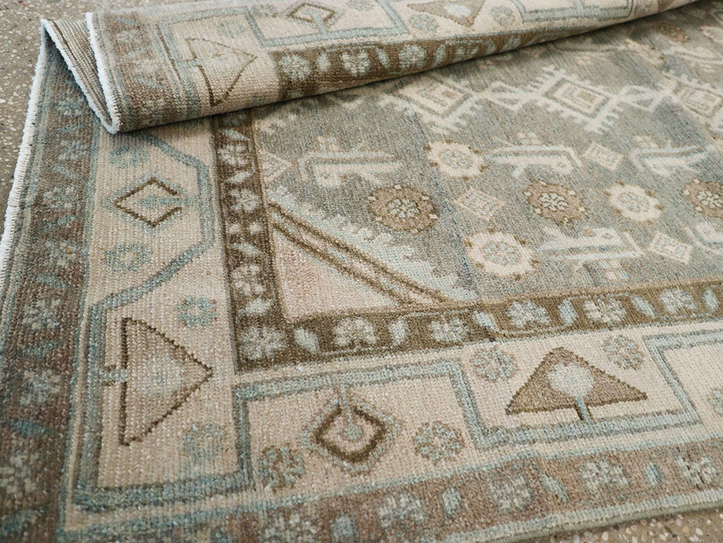 Vintage Persian Malayer Throw Rug, No.32819 - Galerie Shabab
